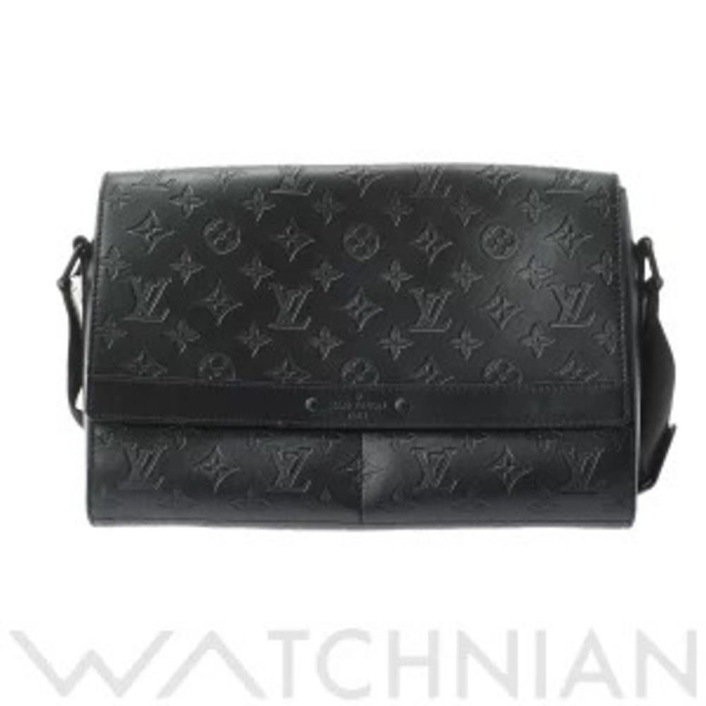 Louis Vuitton Monogram Shadow Black Sprinter Messenger Noir Black Shoulder Bag